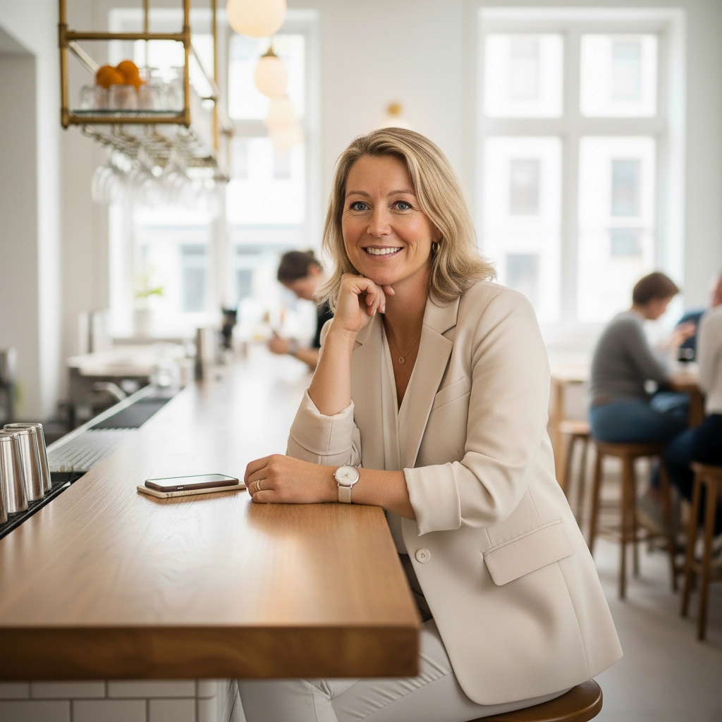 Person som arbetar på en professionell lönebyrå som hjälper små och medelstora företag i Sverige med lönehantering.